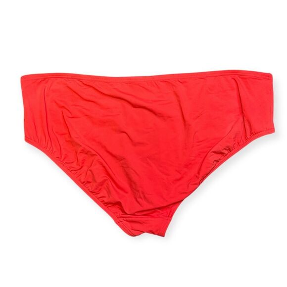 LANDS’ END Women’s Red Orange Draper James High-Waist Swim Bottoms Size 24W - Picture 2 of 5